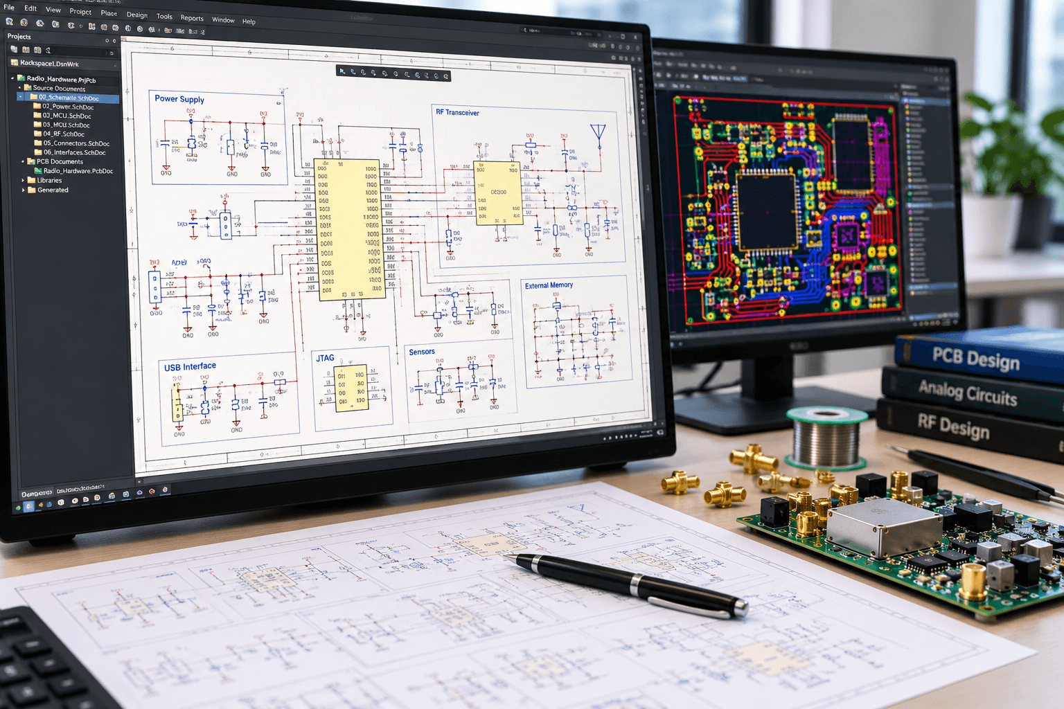 Electronic circuit schematic design
